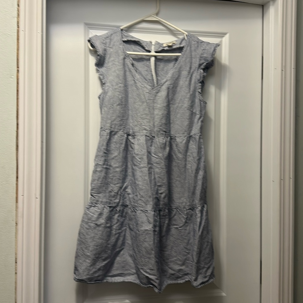 Stripped Light Blue Dress